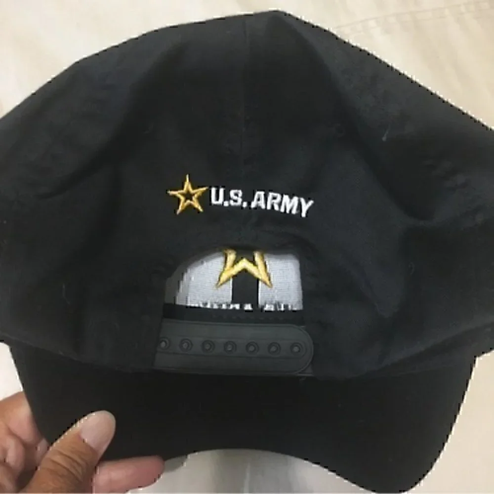US Army black embroidered SnapBack hat NWOT